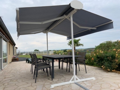 Abris terrasse toile anthracite